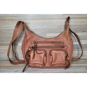 Day & Mood Anthropologie Abigal‎ Crossbody Light Brown 100% Leather Boho Purse
